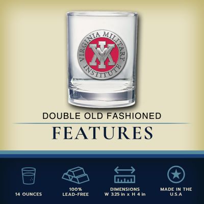 Virginia Military Institute  - Double Old Fashioned Glass