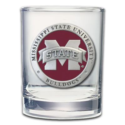 Mississippi State University "M" Logo - Double Old Fashioned Glass