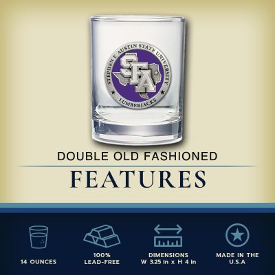 Stephen Austin Lumberjacks - Double Old Fashioned Glass