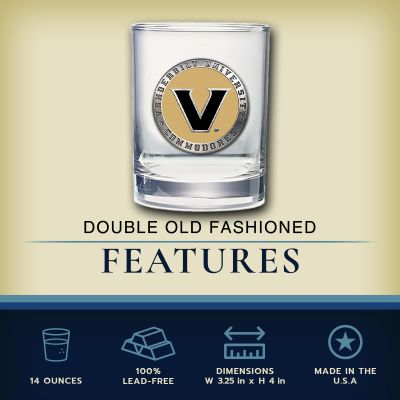 Vanderbilt University Commodores  - Double Old Fashioned Glass