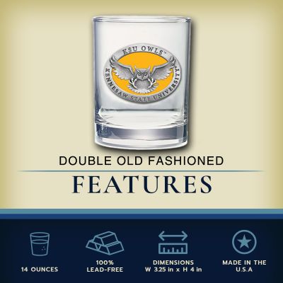 Kennesaw State Owls - Double Old Fashioned Glass