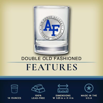 US Air Force Academy - Double Old Fashioned Glass