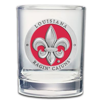 Louisiana Ragin' Cajuns - Double Old Fashioned Glass