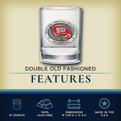 Western Kentucky University Hilltoppers  - Double Old Fashioned Glass