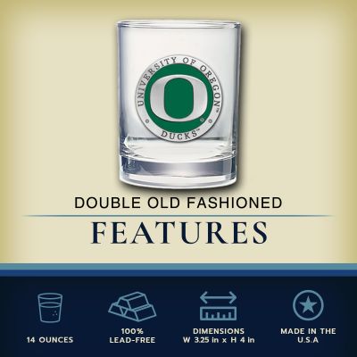 University of Oregon Ducks - Double Old Fashioned Glass
