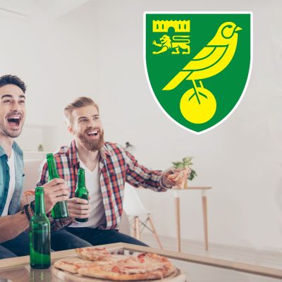 Soccer Wall Decals - Premier League - England Soccer Team Logos - Norwich City Football Club
