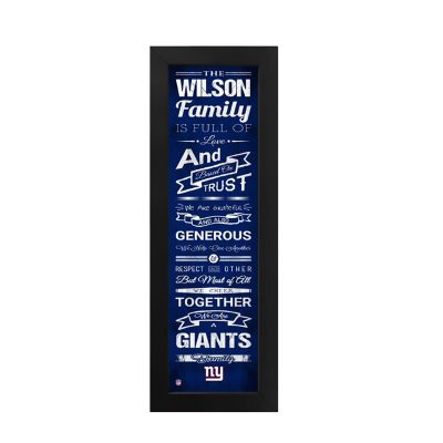 New York Giants Custom Print Family Cheer Wall Art