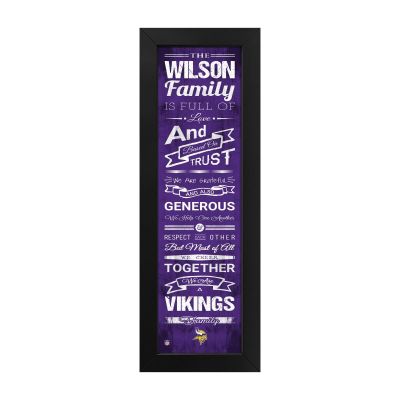 Minnesota Vikings Custom Print Family Cheer Wall Art