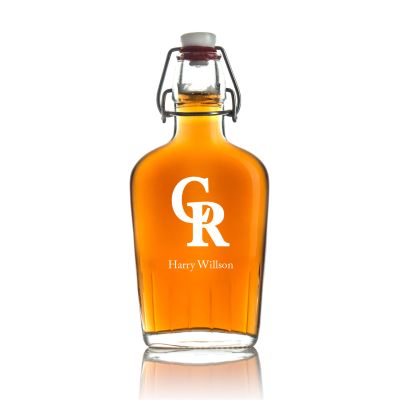 Engraved Colorado Rockies - Personalized Bormioli Rocco Glass Swing Top Pocket Flask