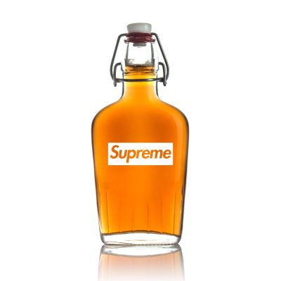 Engraved Supreme - Personalized Bormioli Rocco Glass Swing Top Pocket Flask