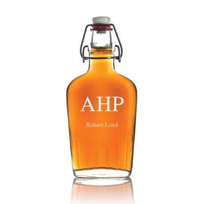 Custom Engraved Alpha Eta Rho - Personalized Whiskey Glass Flask - Swing Top