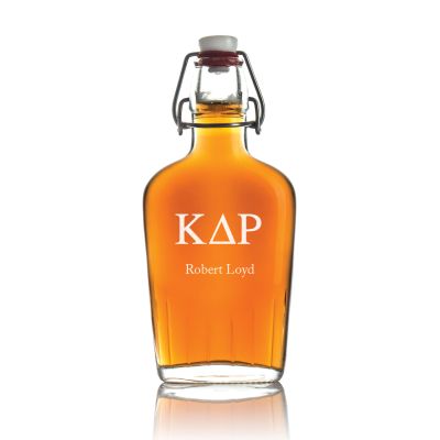 Custom Engraved Kappa Delta Rho - Personalized Whiskey Glass Flask - Swing Top