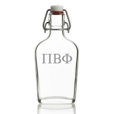Custom Engraved Pi Beta Phi - Personalized Whiskey Glass Flask - Swing Top