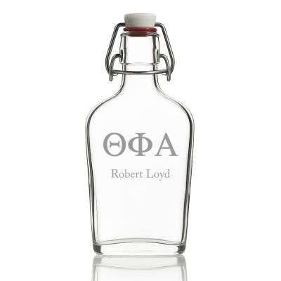 Custom Engraved Theta Phi Alpha - Personalized Whiskey Glass Flask - Swing Top