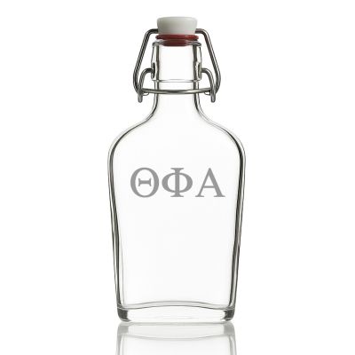 Custom Engraved Theta Phi Alpha - Personalized Whiskey Glass Flask - Swing Top