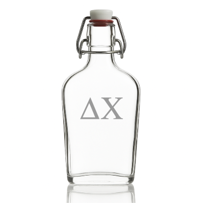 Custom Engraved Delta Chi - Personalized Whiskey Glass Flask - Swing Top