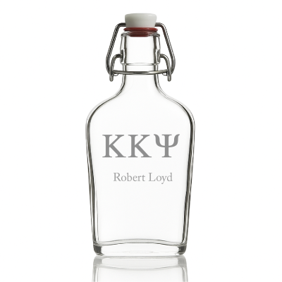 Custom Engraved Kappa Kappa Psi - Personalized Whiskey Glass Flask - Swing Top
