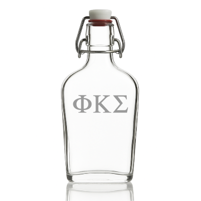 Custom Engraved Phi Kappa Sigma - Personalized Whiskey Glass Flask - Swing Top