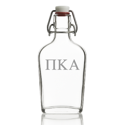 Custom Engraved Pi Kappa Alpha - Personalized Whiskey Glass Flask - Swing Top