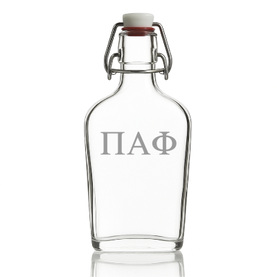 Custom Engraved Pi Alpha Phi - Personalized Whiskey Glass Flask - Swing Top