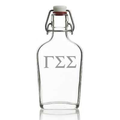 Custom Engraved Gamma Sigma Sigma - Personalized Whiskey Glass Flask - Swing Top