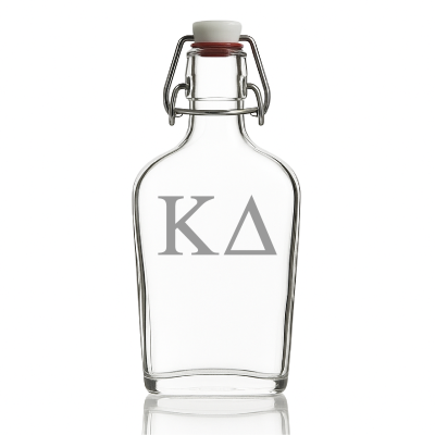 Custom Engraved Kappa Delta - Personalized Whiskey Glass Flask - Swing Top