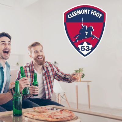 Soccer Wall Decals - Ligue 1 France Soccer Team Logos - Clermont Foot