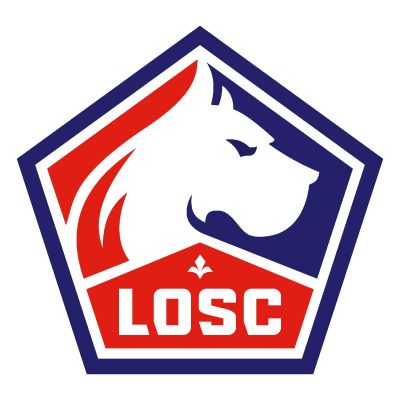 Soccer Wall Decals - Ligue 1 France Soccer Team Logos - Lille OSC