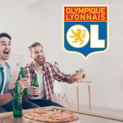 Soccer Wall Decals - Ligue 1 France Soccer Team Logos - Olympique Lyonnais