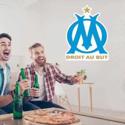 Soccer Wall Decals - Ligue 1 France Soccer Team Logos - Olympique Marsielle