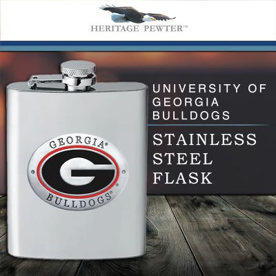 Georgia Bulldogs - Stainless Steel Flask