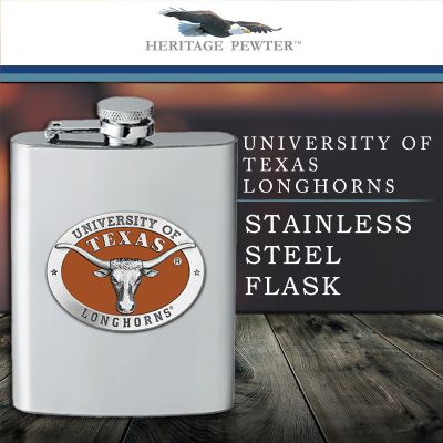 University of Texas Longhorns - Stainless Steel Flask