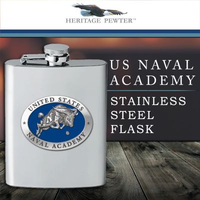 US Naval Academy - Stainless Steel Flask