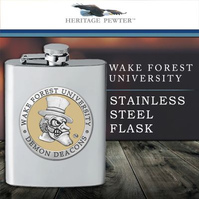 Wake Forest University Demon Deacons  - Stainless Steel Flask