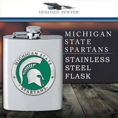 Michigan State Spartans - Stainless Steel Flask