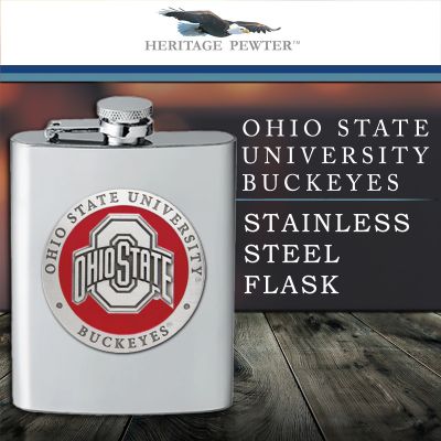 Ohio State Buckeyes - Stainless Steel Flask