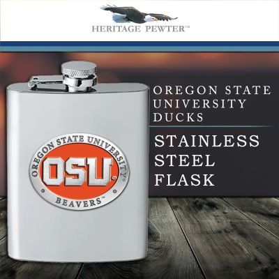 Oregon State University Beavers - Stainless Steel Flask