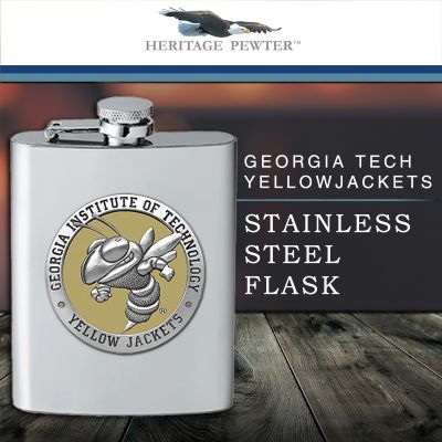 Georgia Tech Yellowjackets - Stainless Steel Flask
