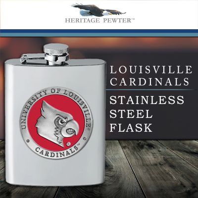 University of Louisville Cardinals - Stainless Steel Flask