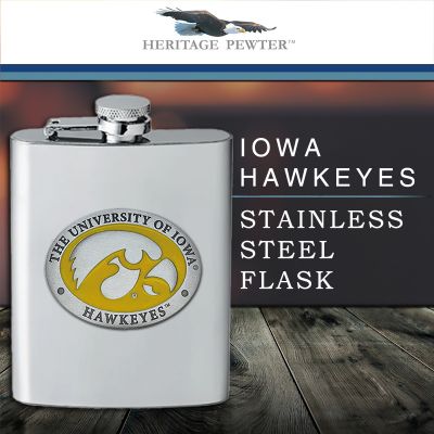 Iowa Hawkeyes - Stainless Steel Flask