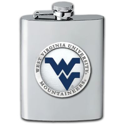 West Virginia University Mountaineers  - Stainless Steel Flask