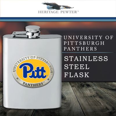 University of Pittsburgh Panthers - Stainless Steel Flask