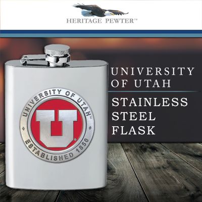 University of Utah - Stainless Steel Flask