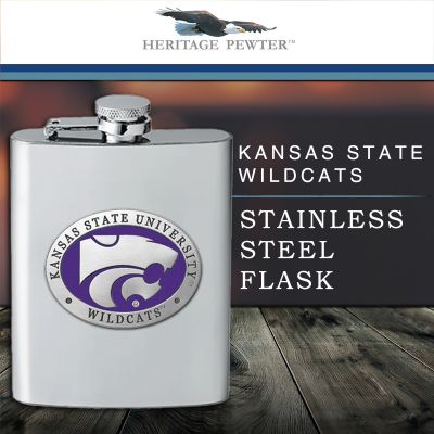 Kansas State Wildcats - Stainless Steel Flask