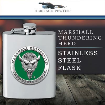Marshall Thundering Herd - Stainless Steel Flask