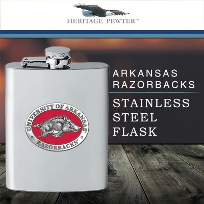 Arkansas Razorbacks Stainless Steel Flask