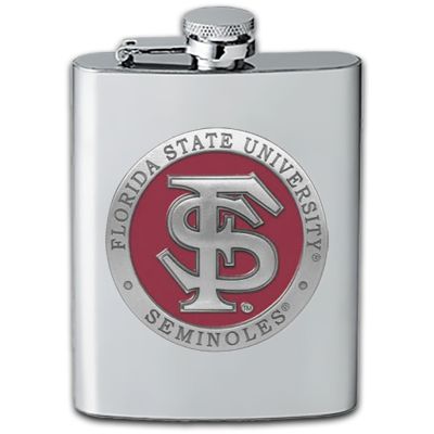 Florida State University - FS Logo - Stainless Steel Flask