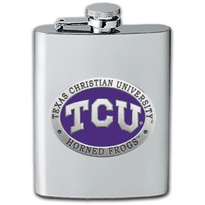 Texas Christian University - Horned Frogs - Stainless Steel Flask