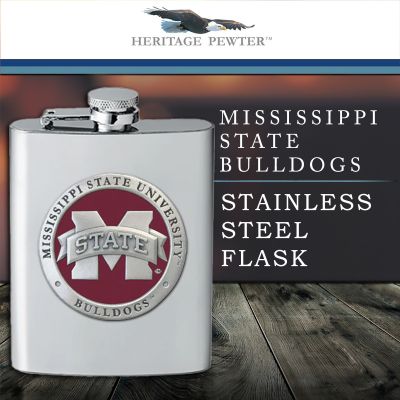 Mississippi State University "M" Logo - Stainless Steel Flask
