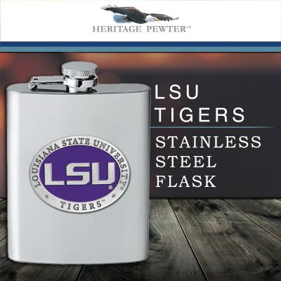 LSU Tigers - Stainless Steel Flask